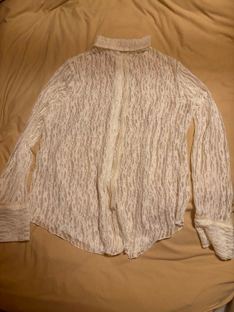 Eaphi TULLE LACE SHIRT アイボリー