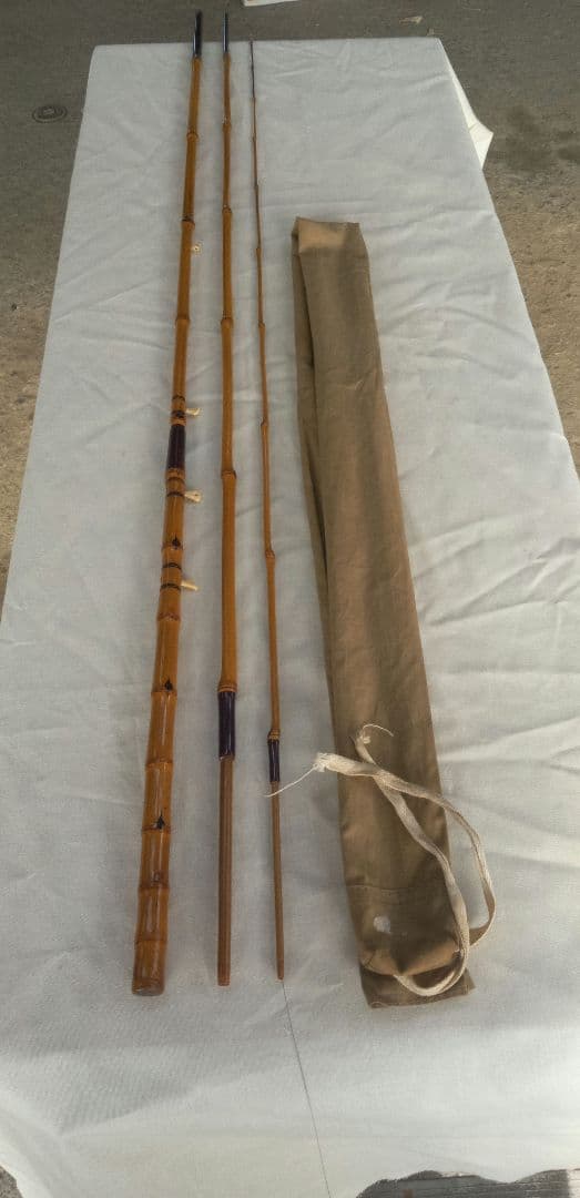 江戸和竿　東正　布袋竹・印籠中通し 3本継　ハゼ竿　細身・軽量竿　良品