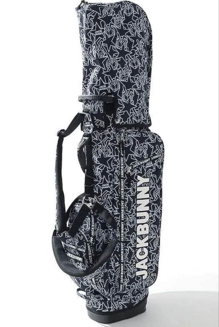 新品 ジャックバニー by パーリーゲイツ 限定 総柄 キャディバッグ ネイビー