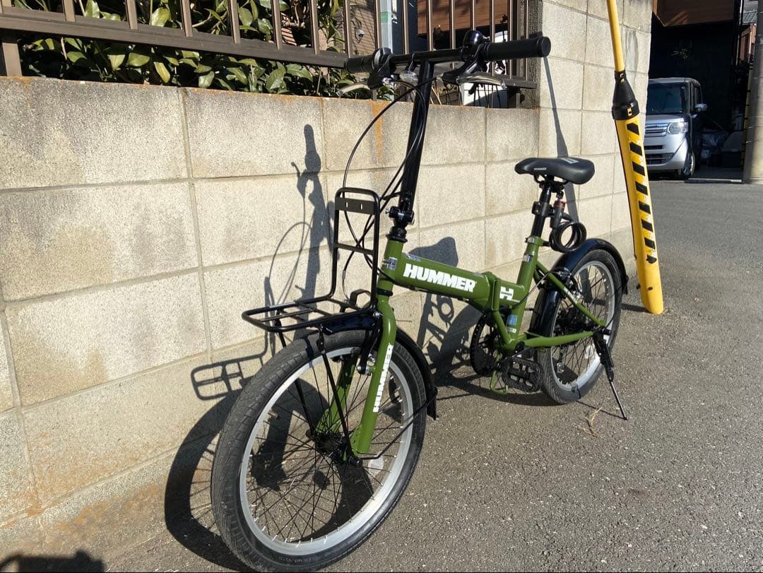 ハマー HUMMER 折りたたみ自転車　２０インチ６段ギア