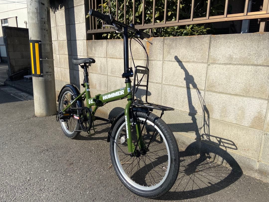 ハマー HUMMER 折りたたみ自転車　２０インチ６段ギア