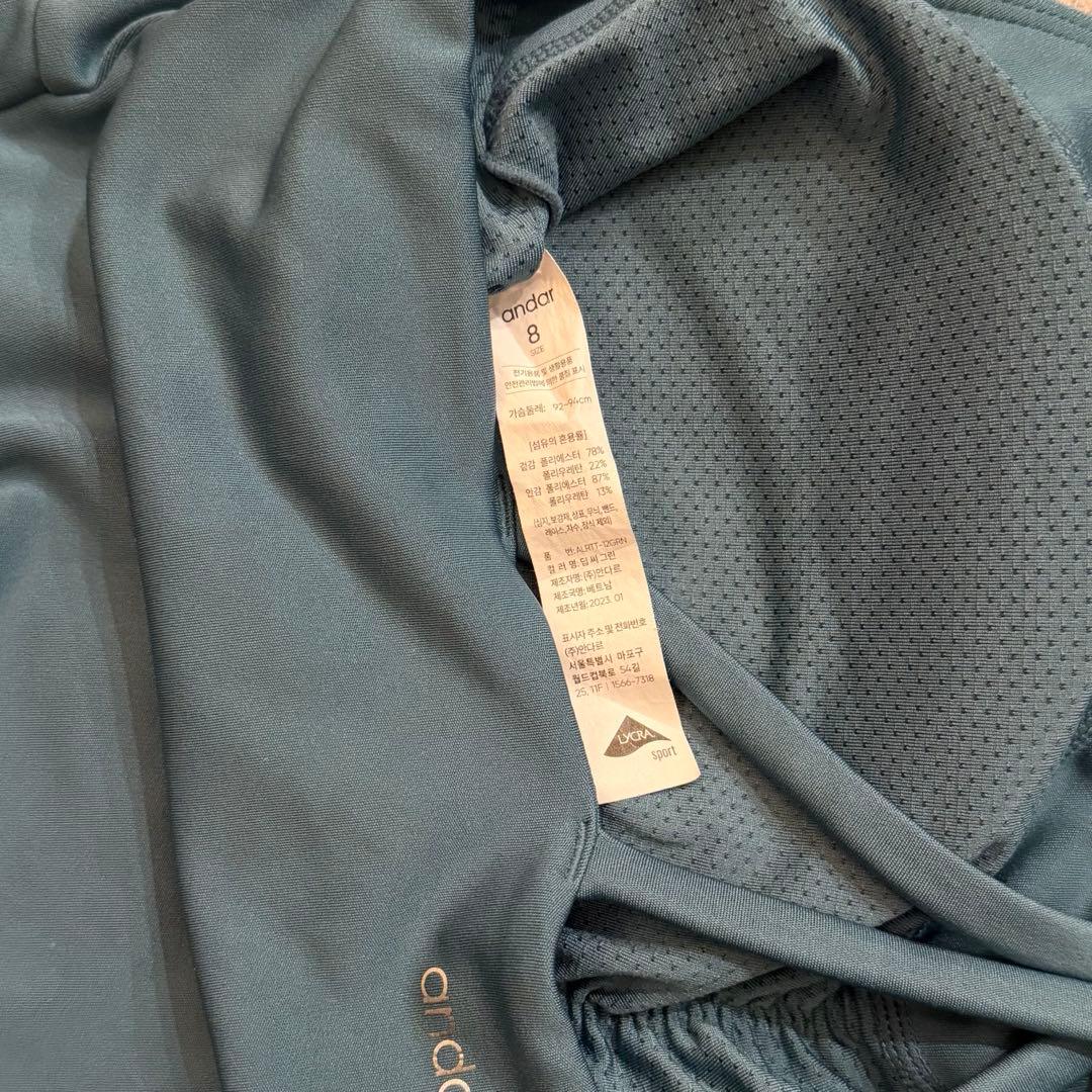 andar ヨガウェア 3点セット ネイビー・ターコイズ・ホワイト