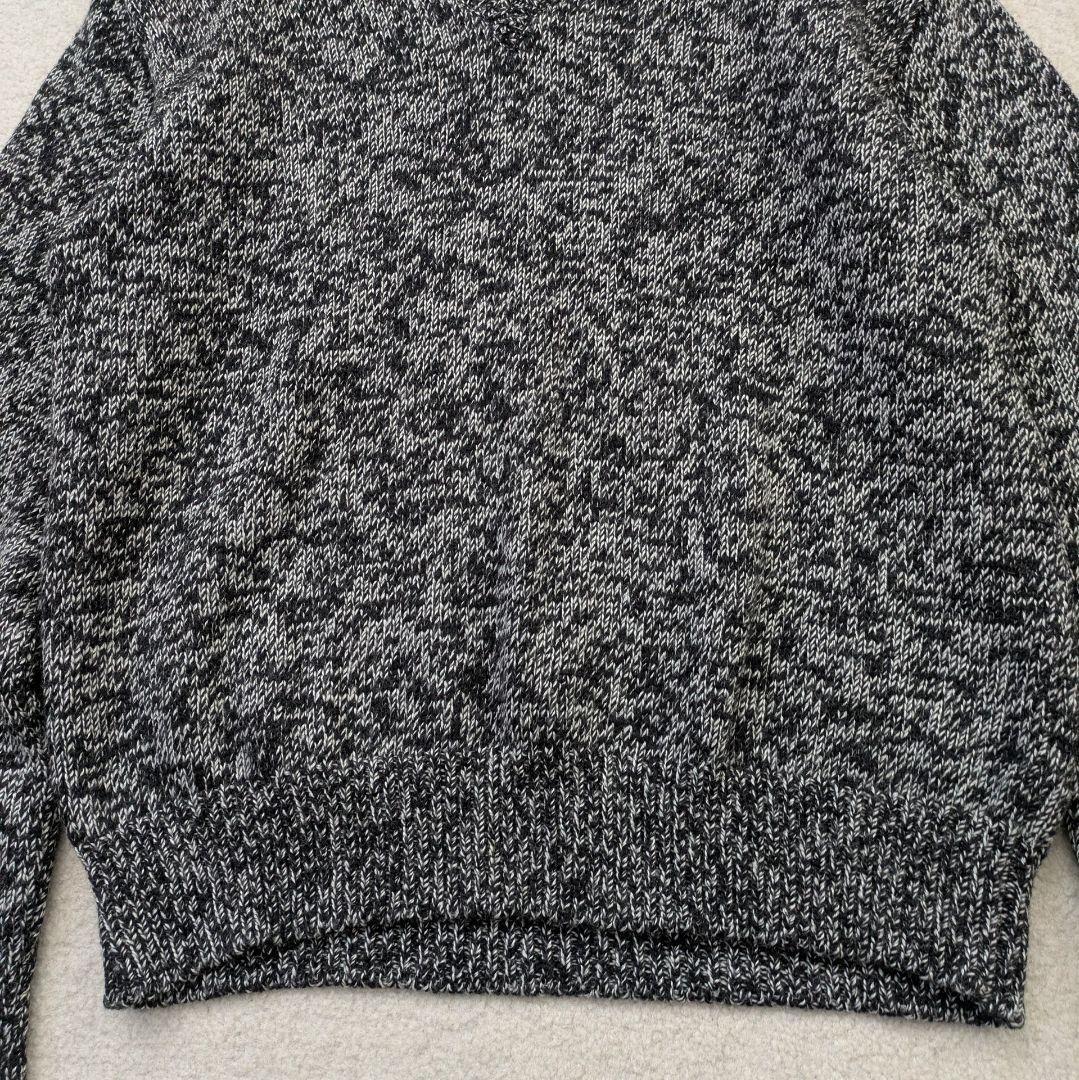 アニエスベーオム　フランス製　メランジVネックニット　ウール100%