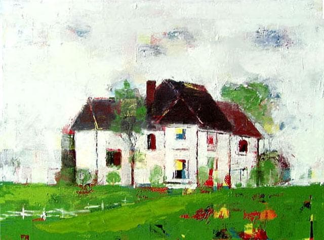 油絵 菅家令子 絵 絵画 インテリア uF6-062203 風景