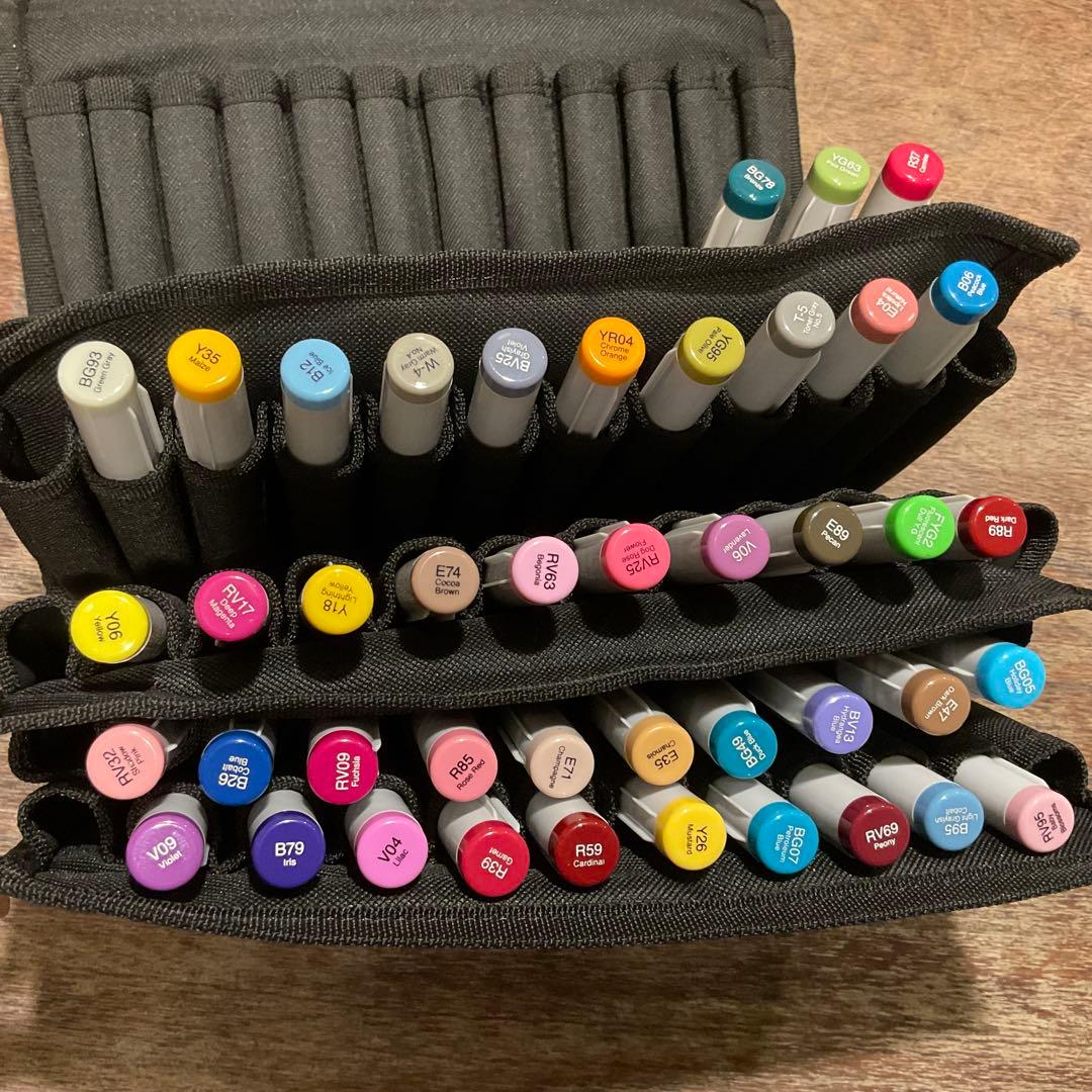 美品！Copic Sketch コピックインク43本+専用ケース 72本用