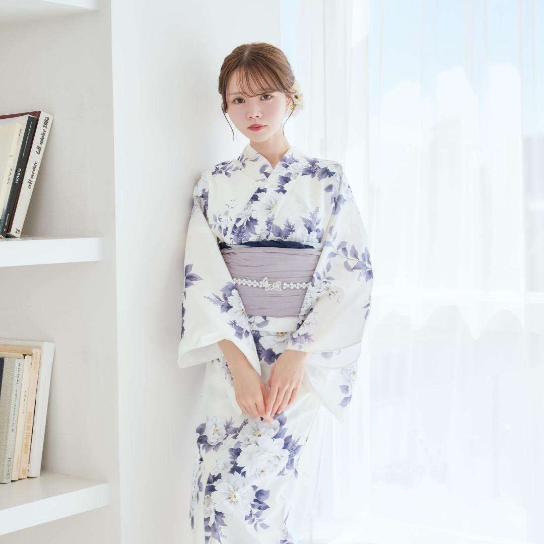 新品 浴衣 セット 浴衣セット ゆかた レディース 大人 水色 白 Y5-2