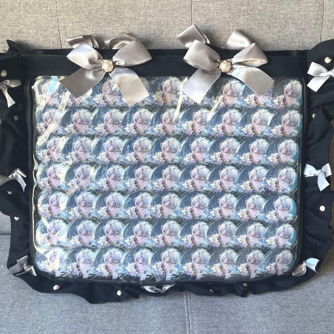 アイナナ 八乙女 楽 ブラホワ 缶バッジ72個 ザッカマートA3フリルトート