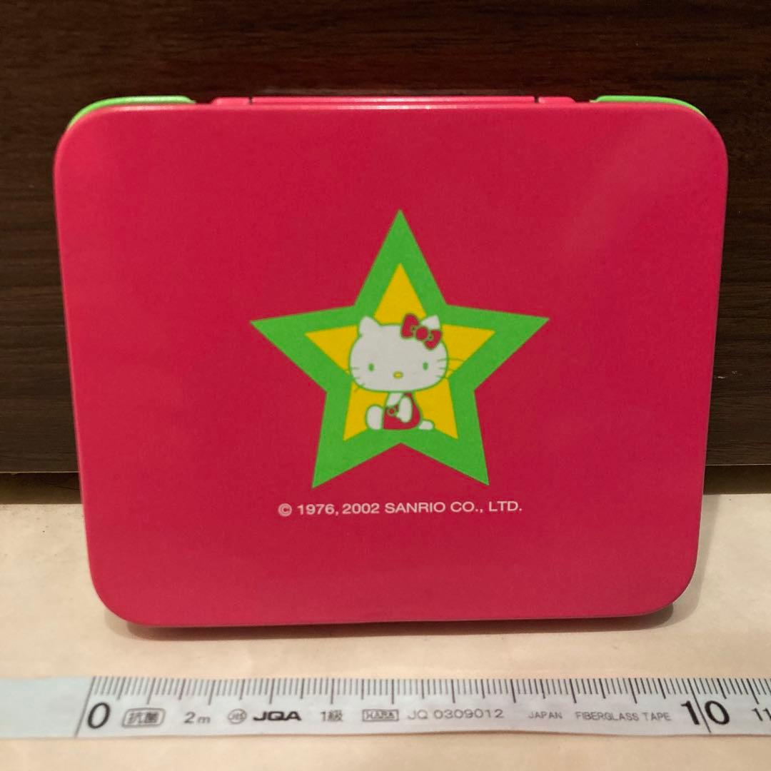レトロ《2002年 ハローキティ メモ帳》Hello Kitty ☆缶ケース付き