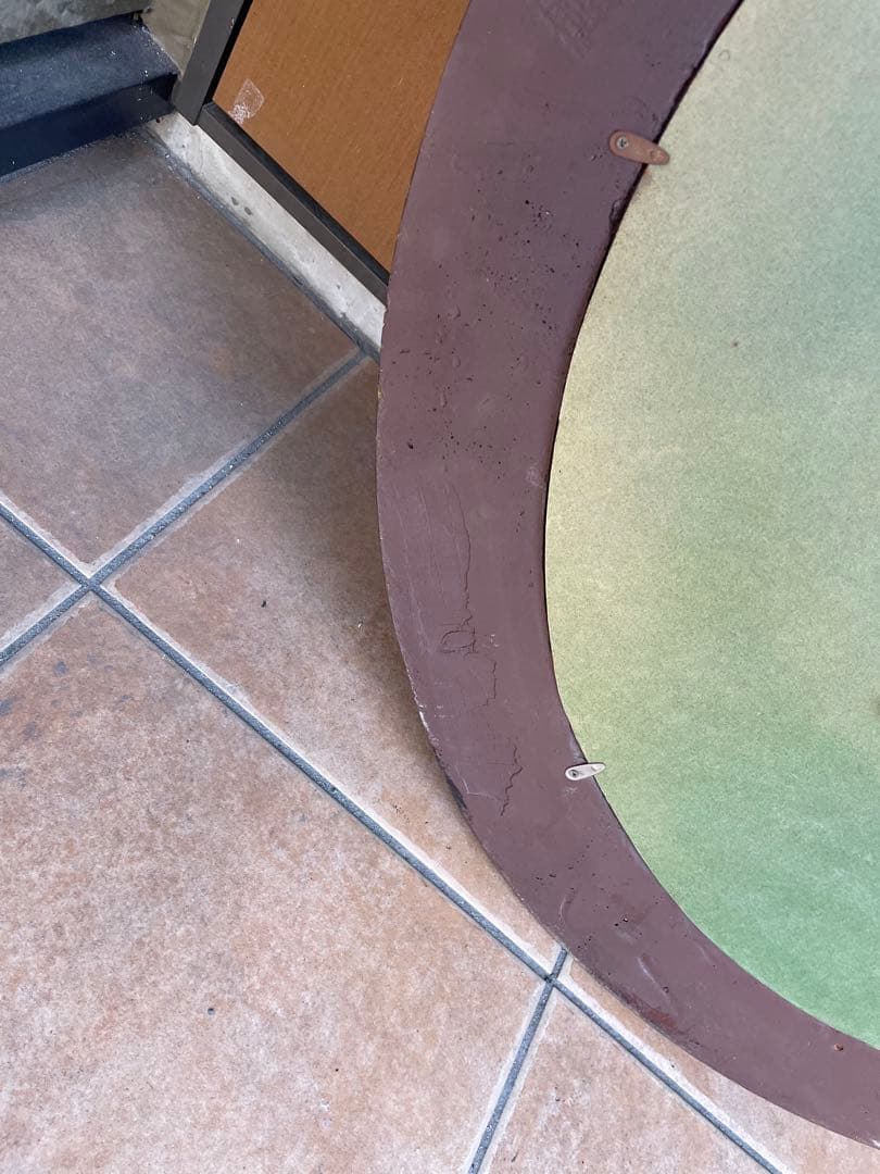 オランダ製　アンティーク　レア　ドームガラス　大きな　オーバル　フレーム　大型