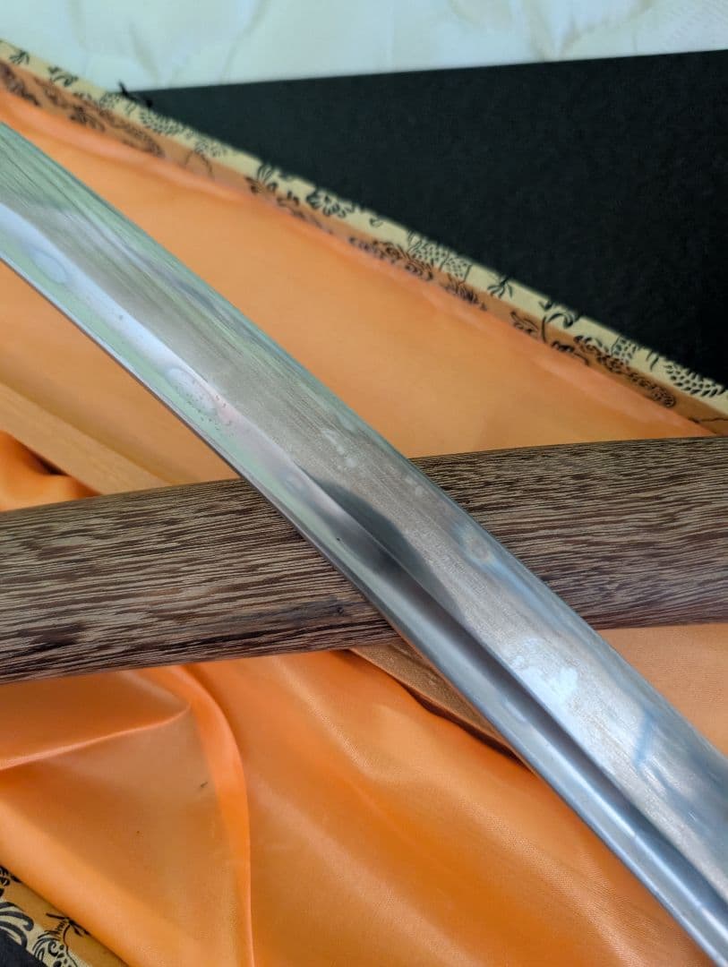 模造刀 木製鞘ハンドル ケース付き 鉄？鋼製？