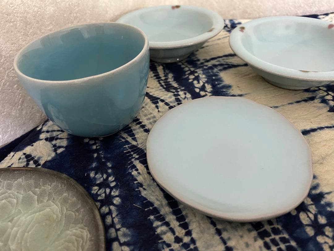 鈴木三成　青磁　小皿　箸置