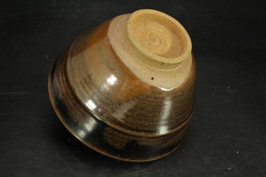 茶道具 膳所焼 茶碗 美品(ZE426)