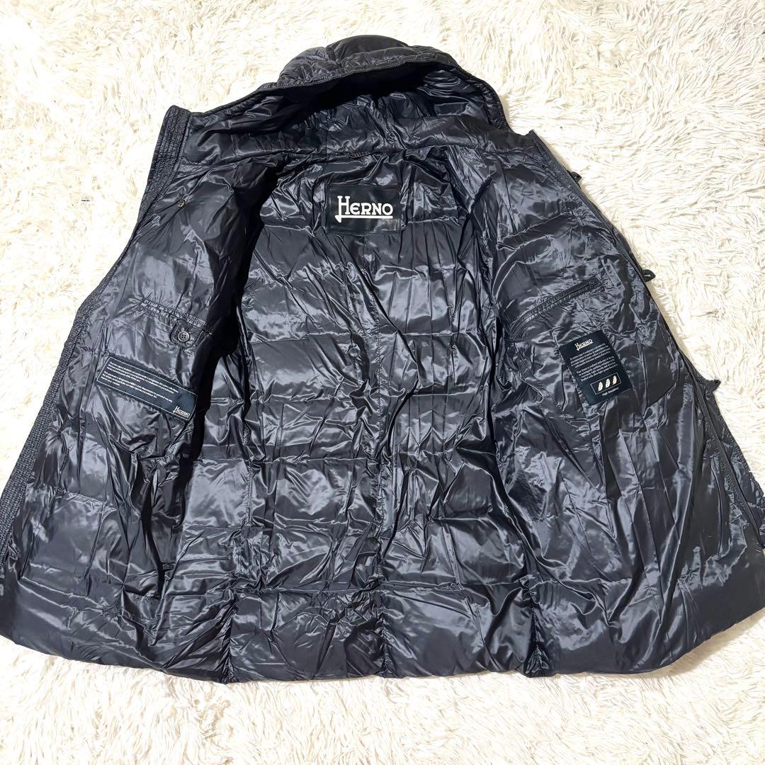 HERNO ヘルノ N-3B ダウンジャケット 48 ブラック フーディー