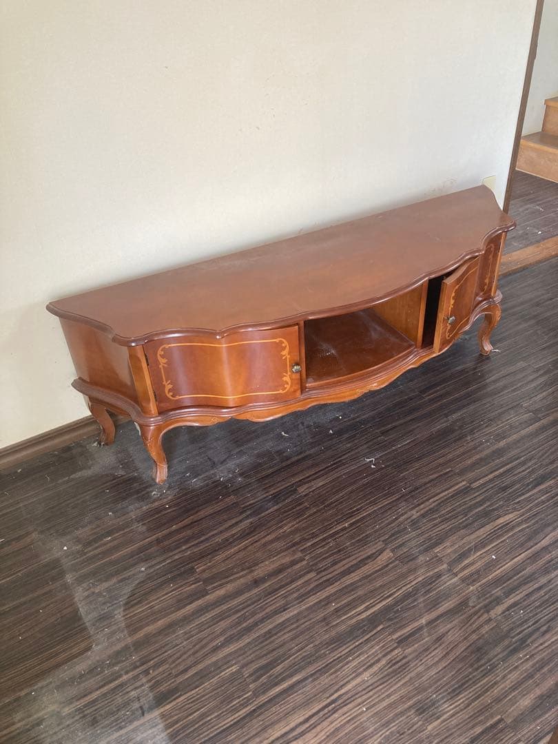 【イタリア製】高級 象嵌 テレビボード幅165cm 猫脚 クラシック家具 TV台