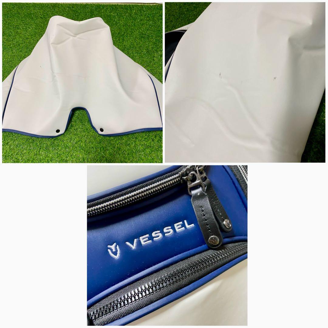 Vessel ベゼル キャディバッグ ホワイト ネイビー 白 ゴルフバッグ