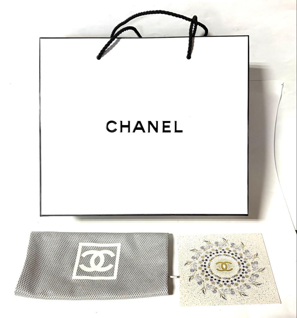 CHANELシャネル☆ブラウン ベージュ ミュール&保管袋・カード