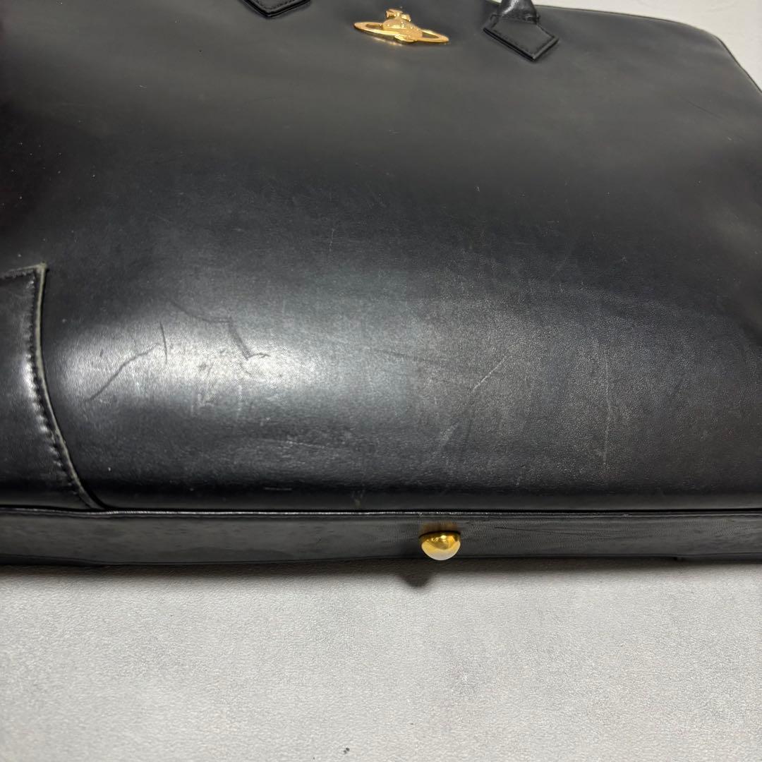 良品✨ヴィヴィアンウエストウッド ビジネスバッグ レザー 黒 オーブロゴ 金具