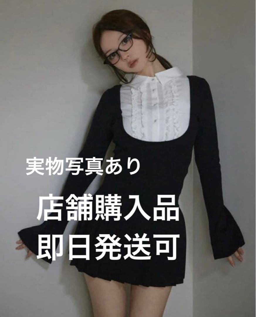 andmary Lotta frill mini dress アンドマリー