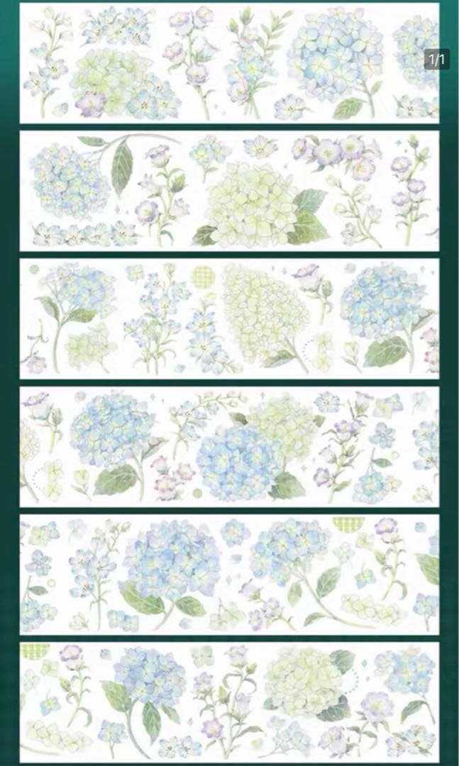 淡い紫陽花 海外マステ