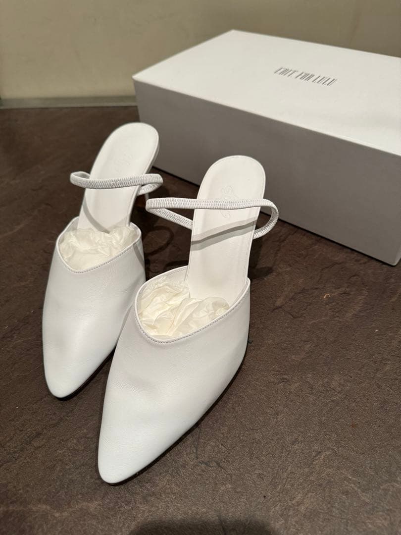 edit for lulu abc ポインテッドトゥ ミュール（ホワイト）