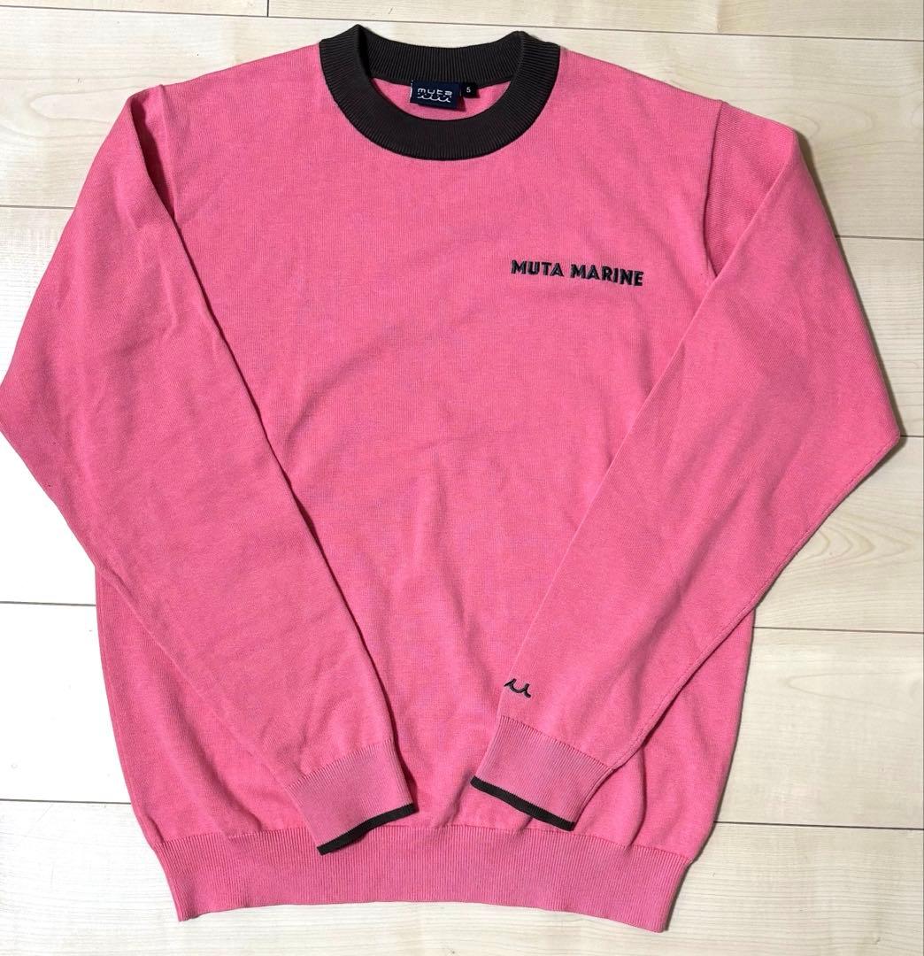 muta MARINE マルニー バイカラー クルーネックニットセーター