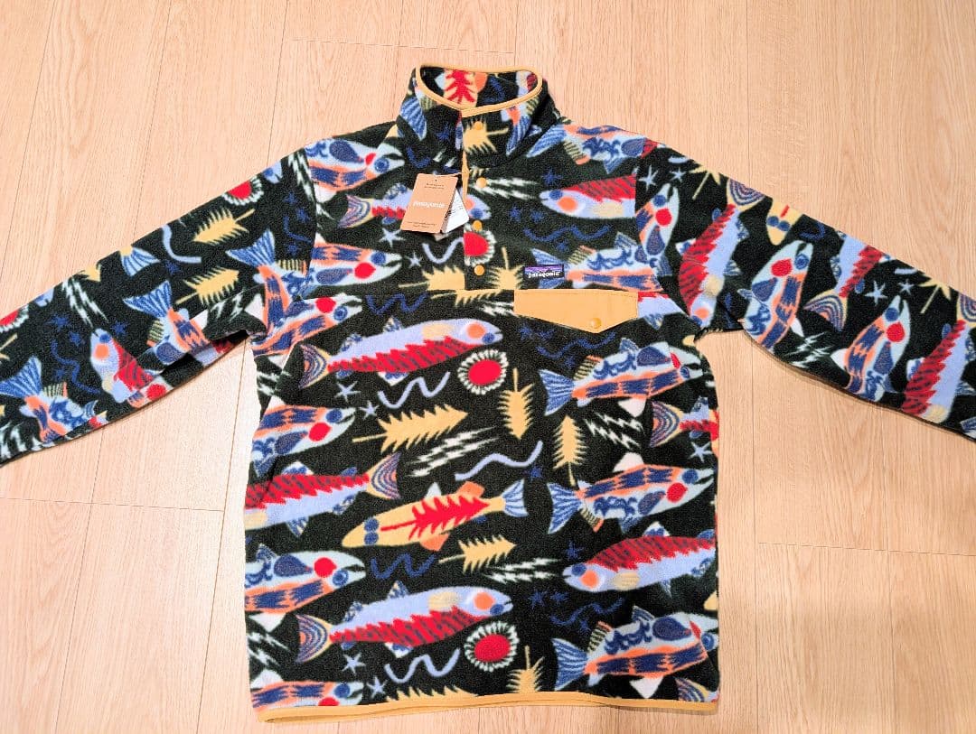 パタゴニア シンチラスナップT SEOG サーモン柄 Patagonia