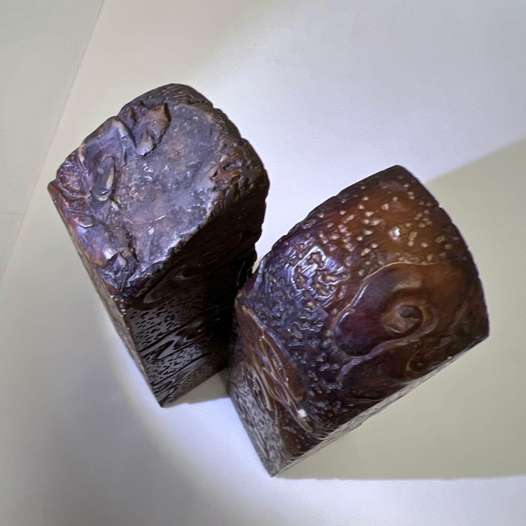 中国古玩　寿山石印材　1346g 高さ約6~13.5㎝　東Y8-0204☆2F