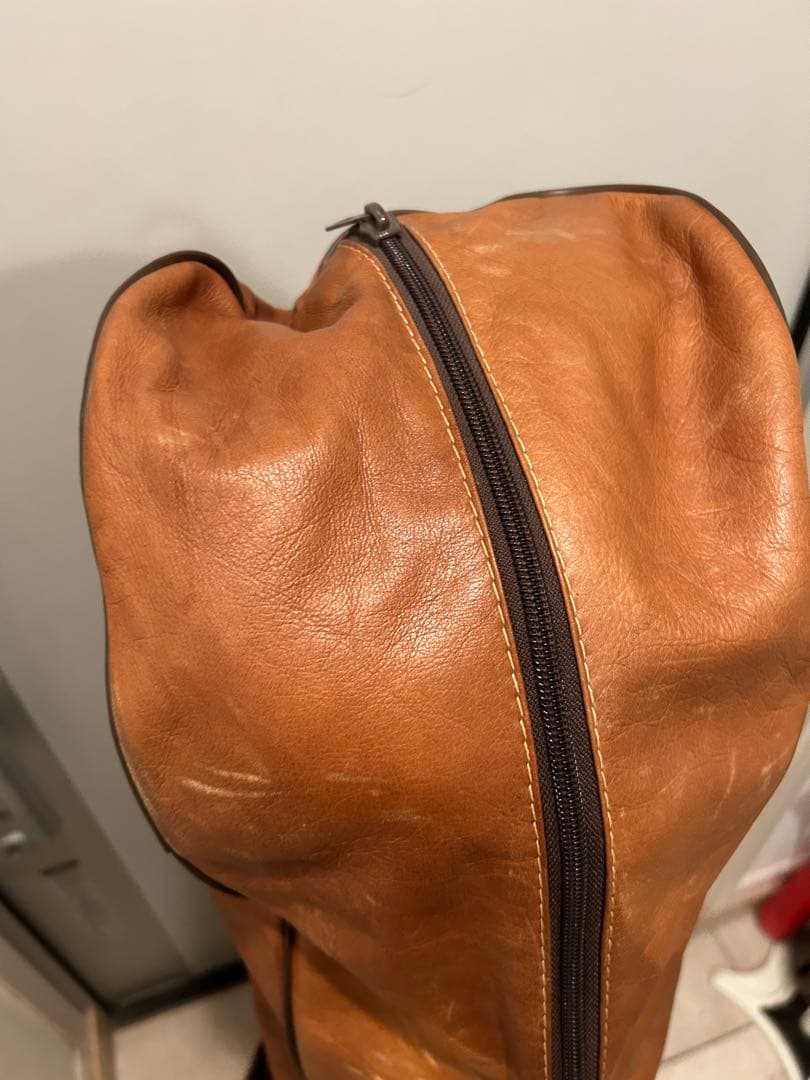 レザー ゴルフバッグ　ブラウン