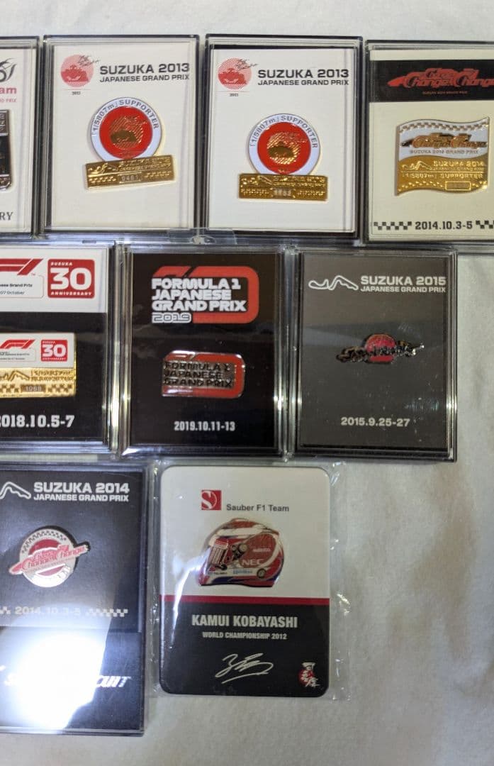 鈴鹿サーキット Ｆ1 ピンバッジ　12種14品