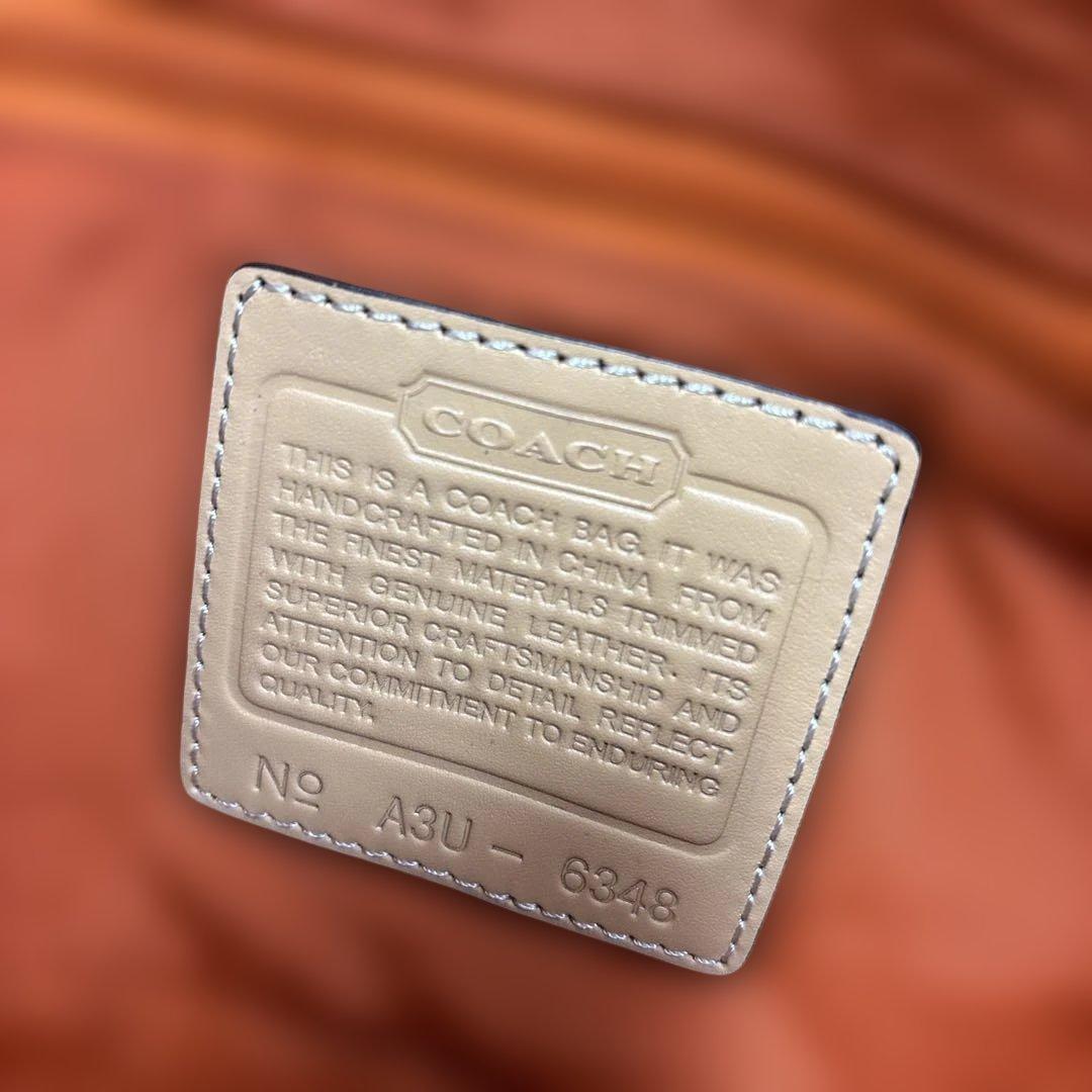 美品　コーチ アクセサリーポーチ ワンショルダー シグネチャー 6348
