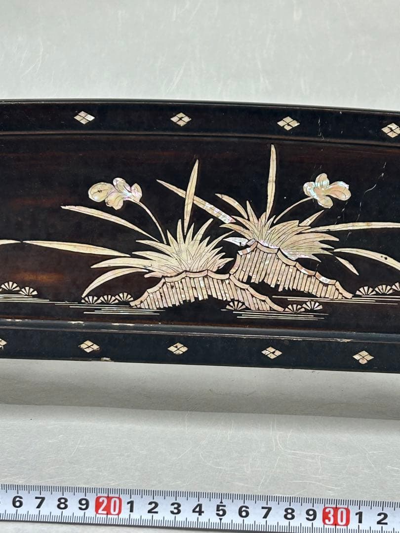 刀掛け 螺鈿　武具　三本掛け　日本刀