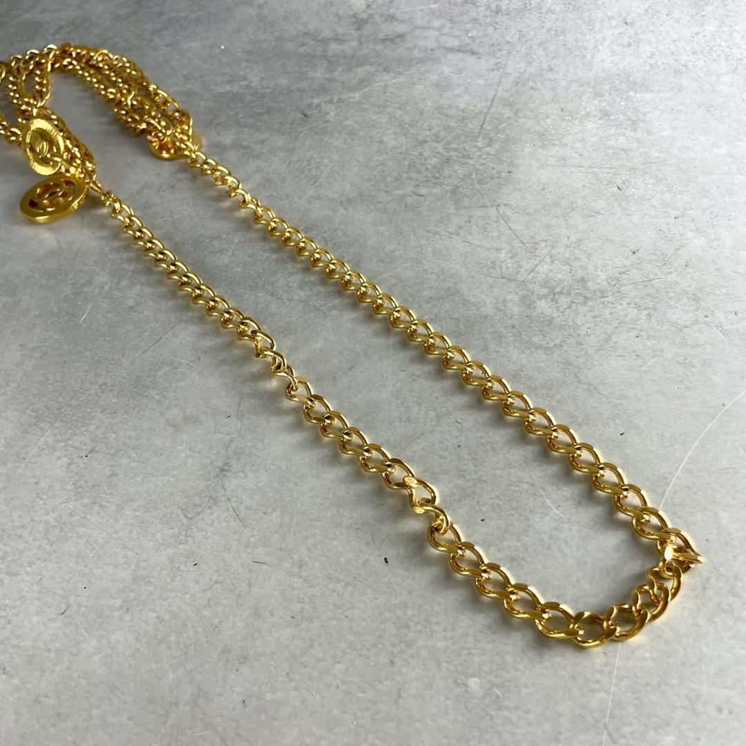 極美品　CHANEL シャネル　1984　ココマーク　3連　チェーンベルト　金色
