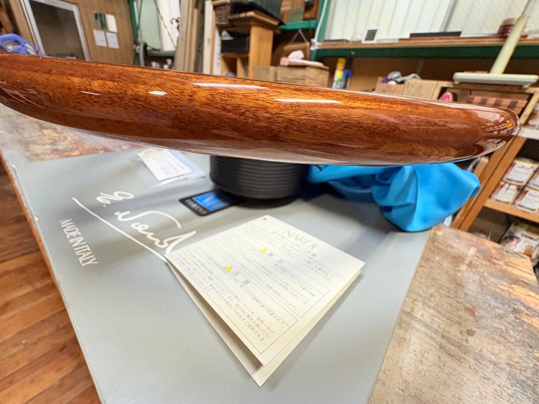 NARDI ウッド ステアリング　ポリッシュスポーク38ミリ