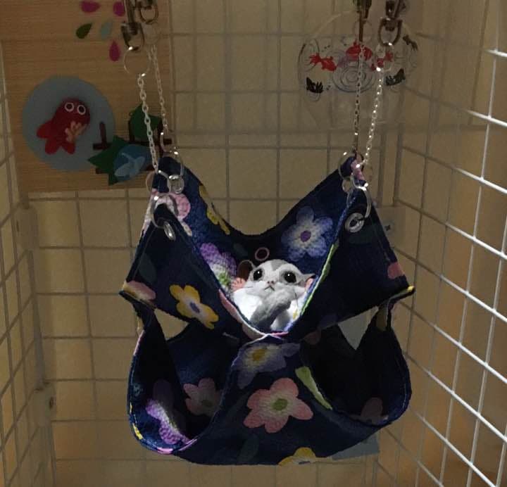 モモンガハウス(花柄・紺)   特大サイズ   夏仕様 涼しい夏生地を使用❗️