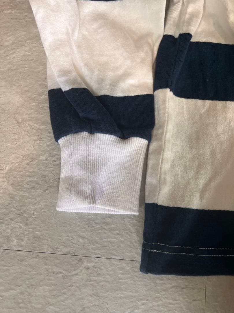 XLARGE ラガーシャツ 白と紺のストライプ
