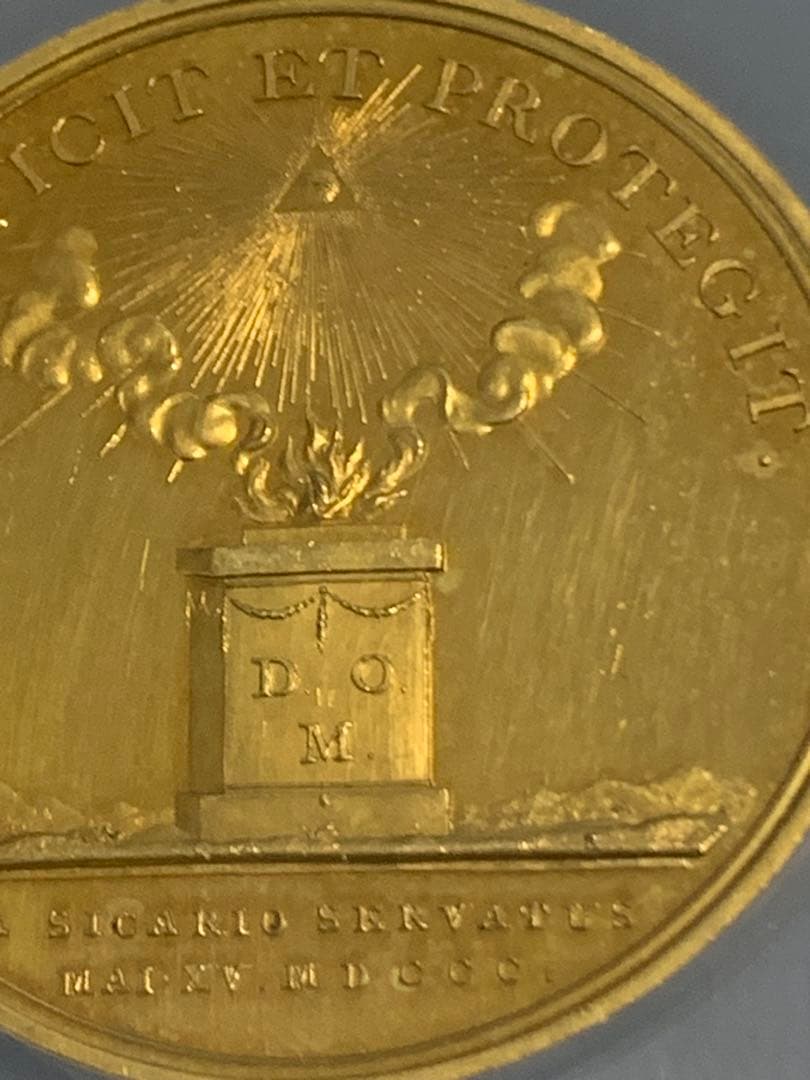 ONLY ONE &TOP POP❗️ジョージ3世 暗殺未遂　金　GILDメダル