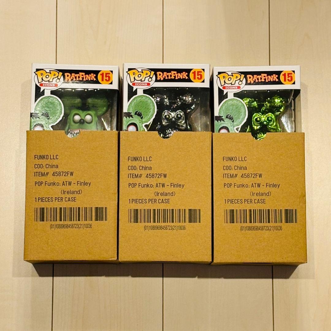 Funko Pop! Icons Rat Fink フィギュア 3体セット