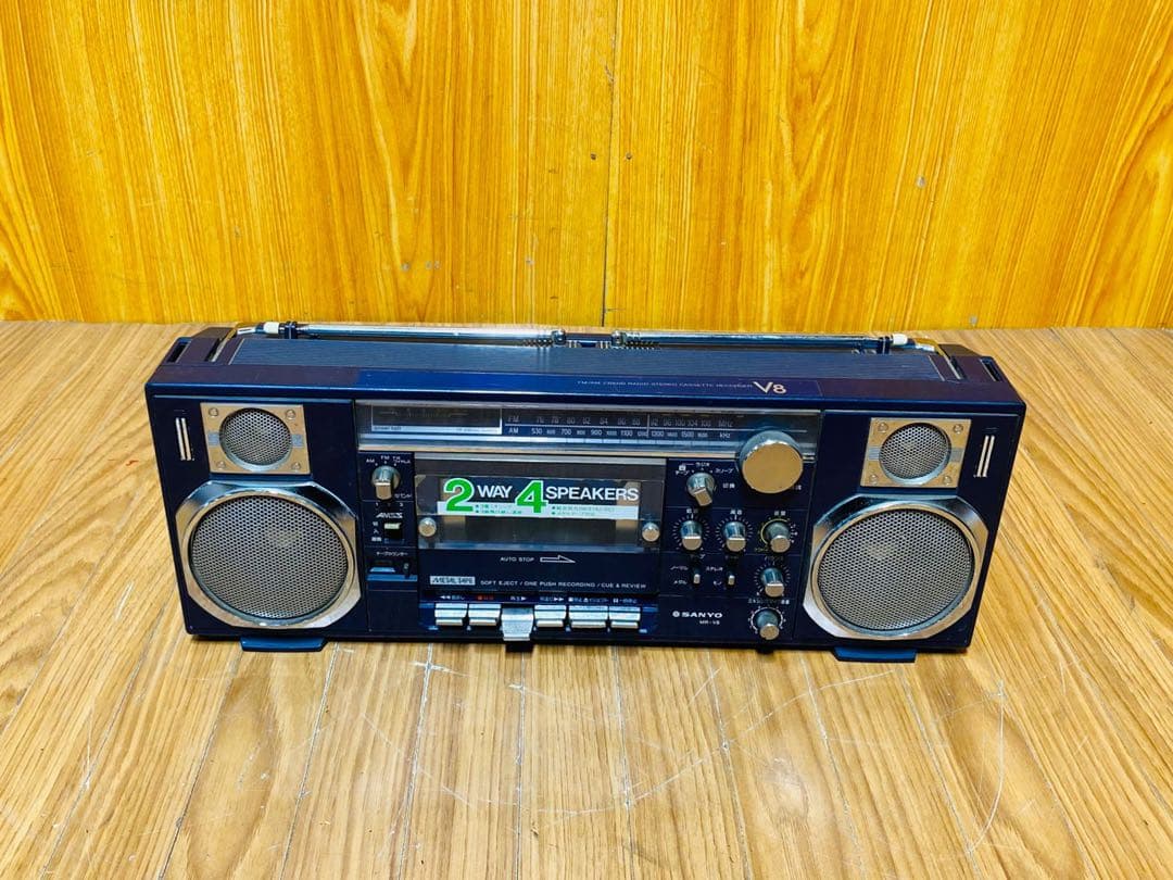 SANYO 2WAYスピーカー カセットデッキ MR-V8