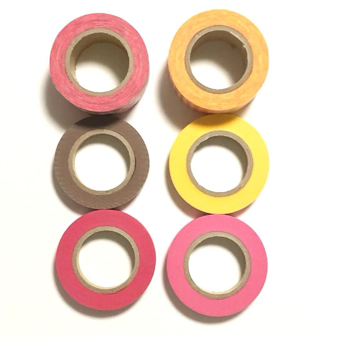 マスキングテープ 6個セット カラフル