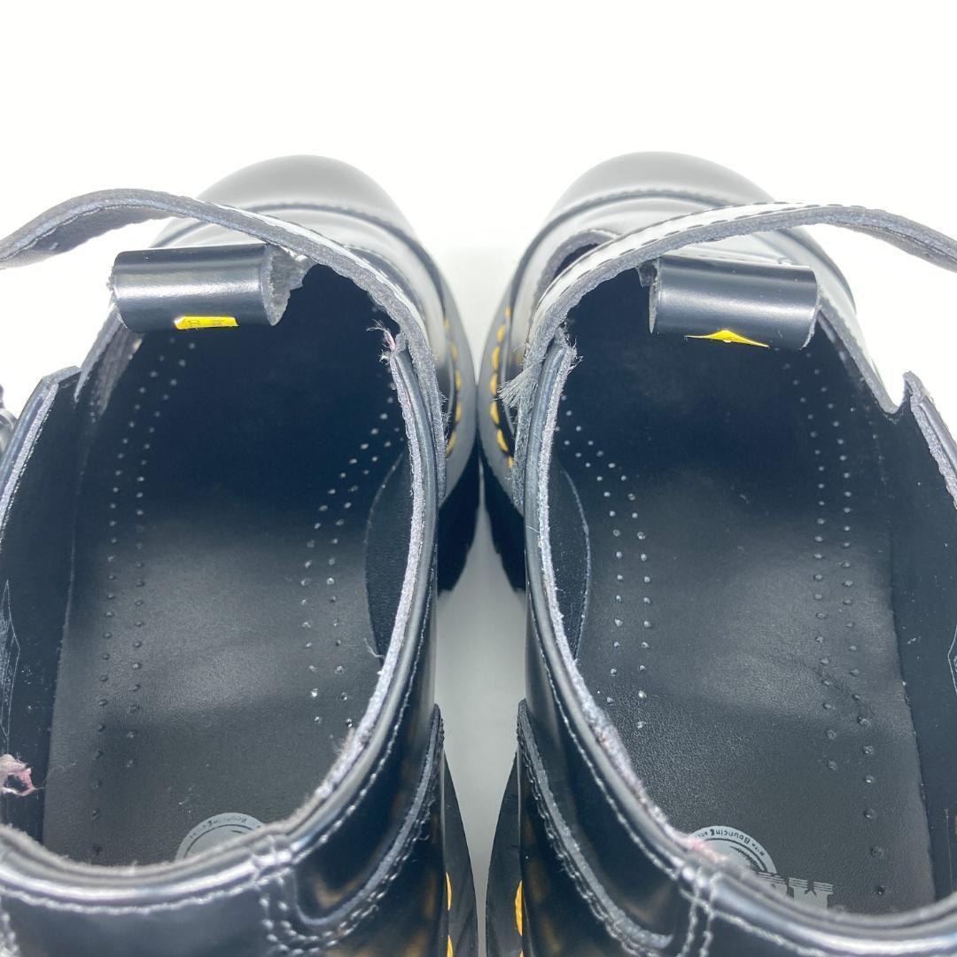 ドクターマーチン　BETHAN　超厚底キャップトゥストラップベルトレザーシューズ