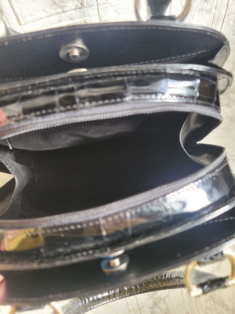 GENUINE CROCODILE SKIN 本クロコダイル バッグ 黒