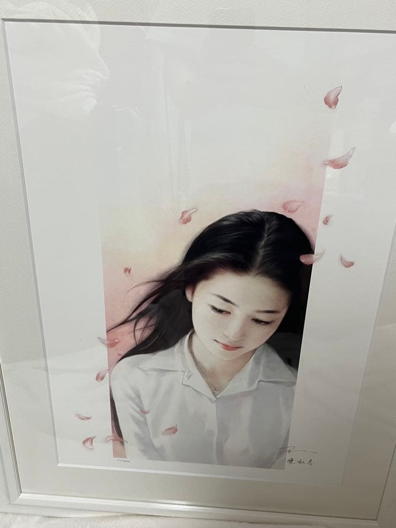 平凡 陳淑芬　花風　（落櫻繽紛）　作品番号　1/470 作品保証書付き