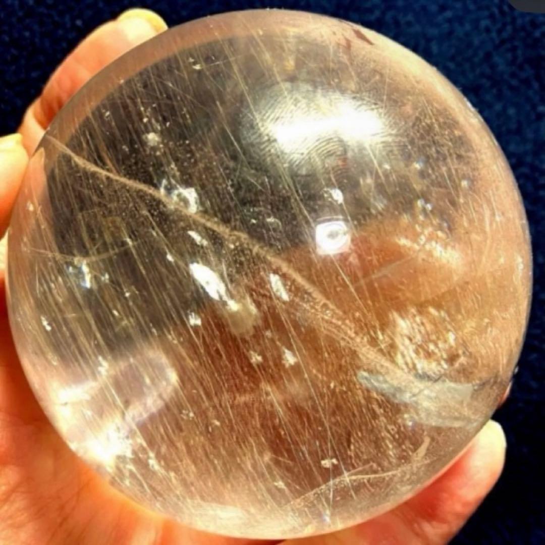 超特大　77mm ゴールドルチルクォーツ　金針水晶　パワーストーン