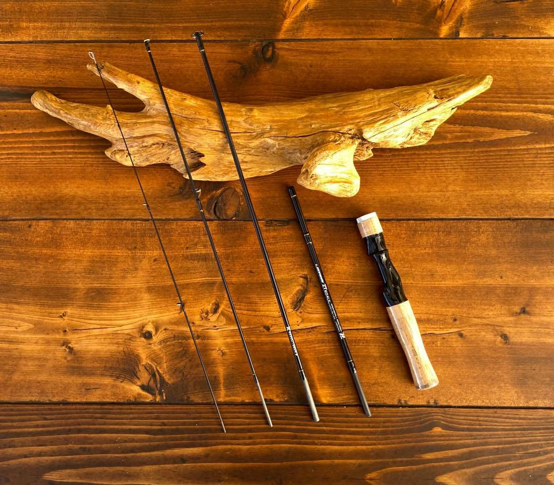 渓流釣りセット　トラウトロッド　パックロッド　604UL 523UL 長さ調節