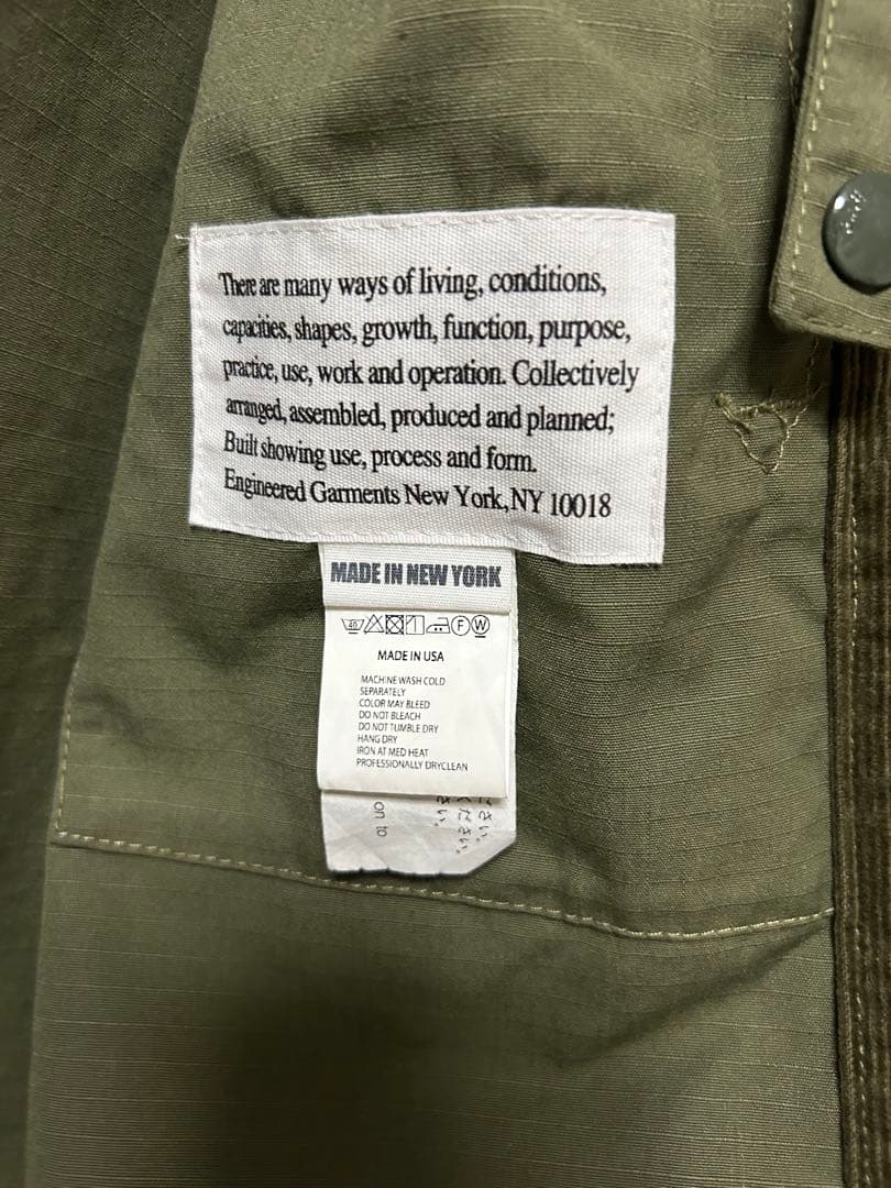 THEngineered Garmentsフード付きベスト　サイズS未使用