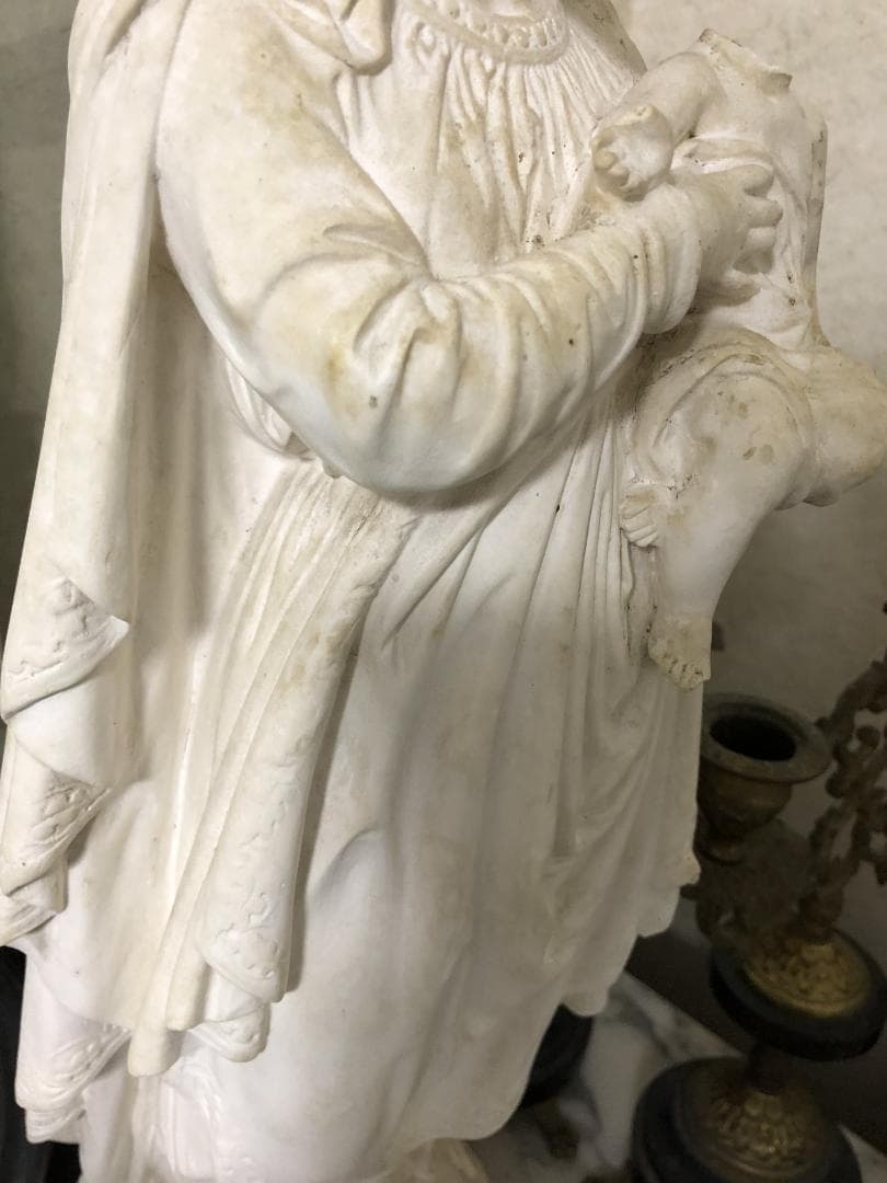 フランスアンティーク　聖母子像　マリア像