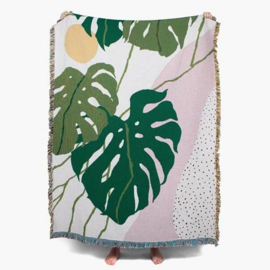 Slowdown studio モンステラ　大判ブランケット