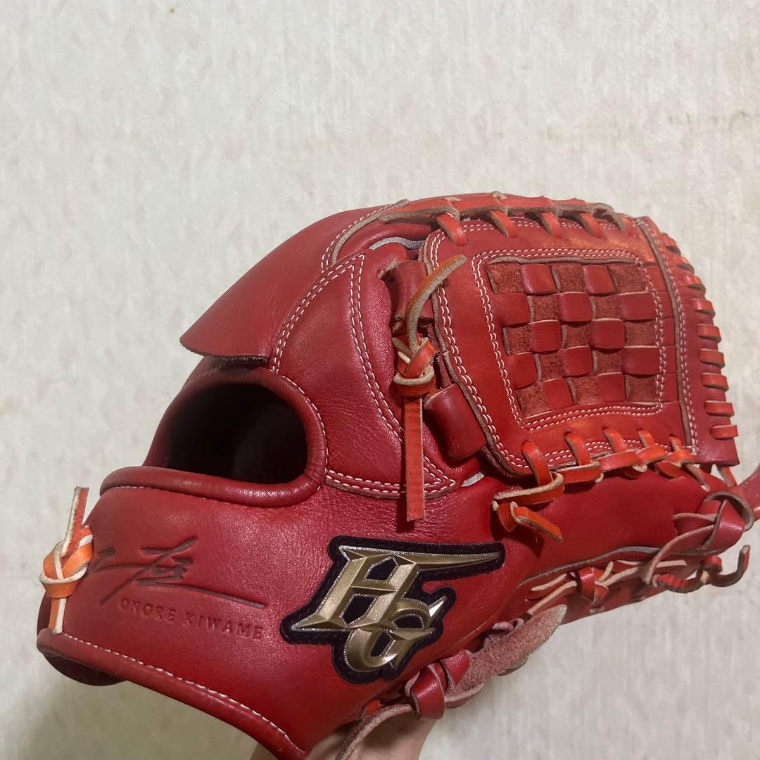 HC 赤 レザー 野球グローブ 台湾製