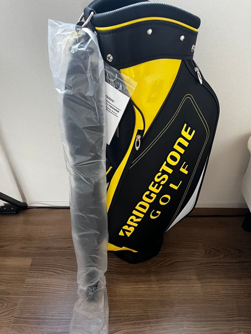 【智太郎】BRIDGESTONE ゴルフバッグ 黒/黄/白