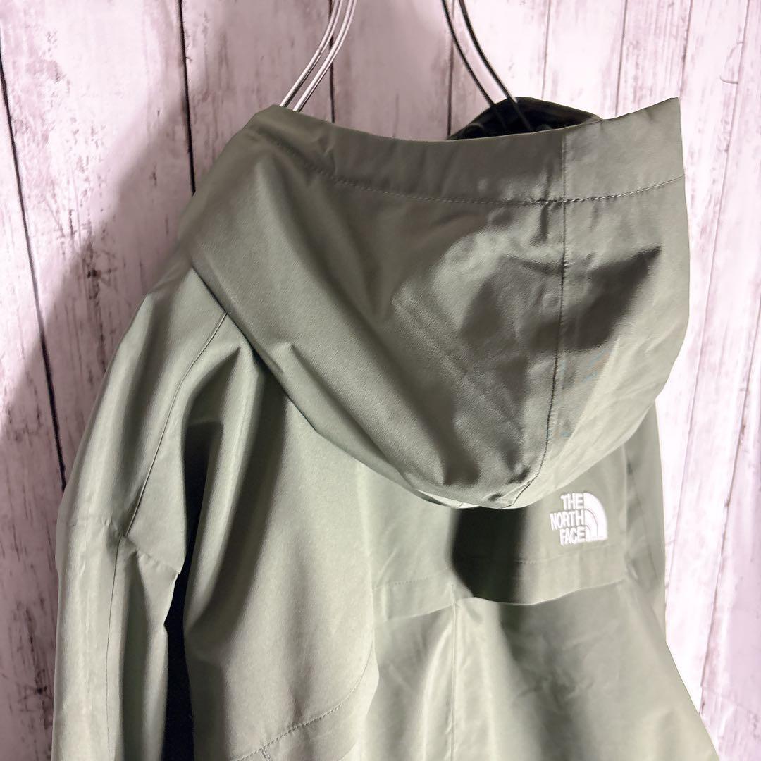 ノースフェイス フィッシュテール モッズコート XL オリーブ 刺繍ロゴ